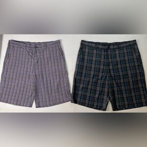 Lot Of 2 Ben Hogan Golf Shorts, Men’s Size 36 Purple And Gray Performance Shorts
